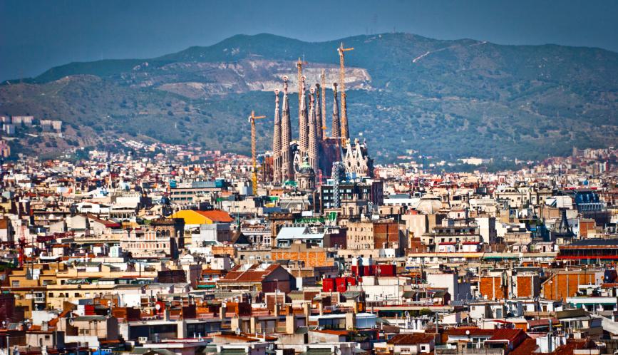 Barcelona's cityscape.