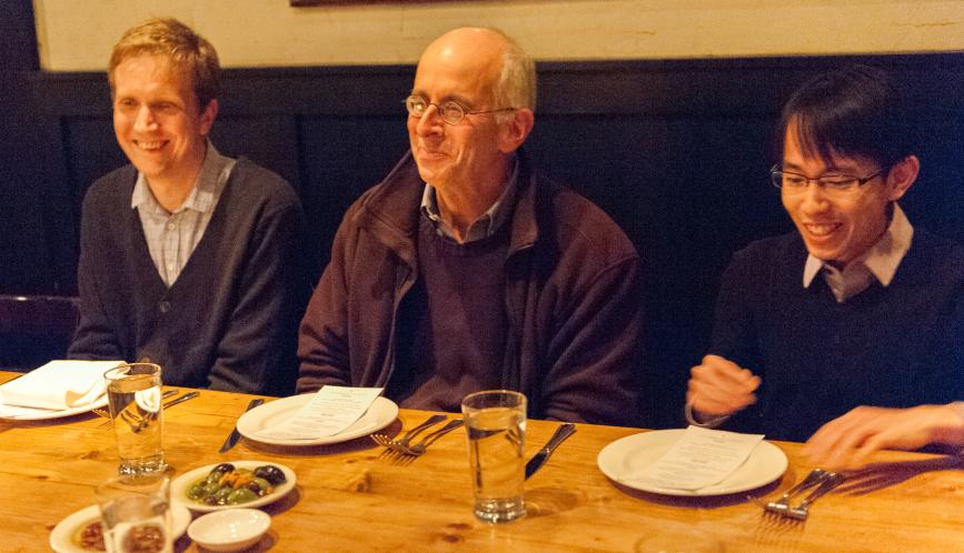Gary Solon, Jørgen Modalsli, and Kegon Tan at dinner