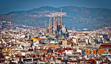 Barcelona's cityscape.