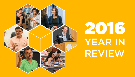 Graphic reads "2016 Year in Review" with images of researchers.